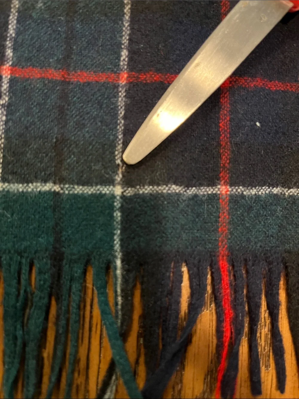 Vintage Pendleton Wool Plaid Scarf